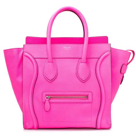 celine mini luggage pink|Celine mini luggage tote sale.